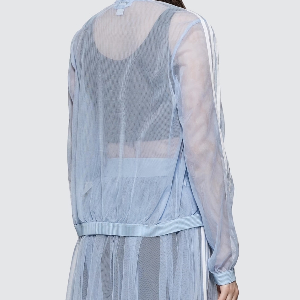 Stylish Sheer Light Blue Jacket